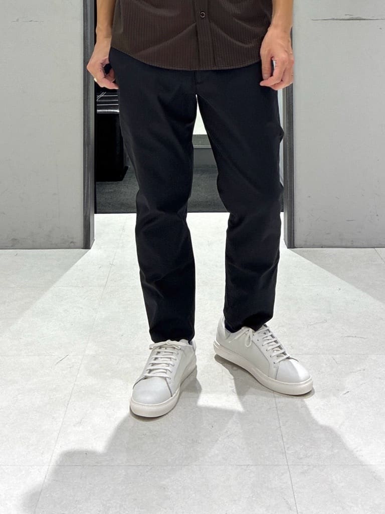 わいずみさんの「TAKEO KIKUCHI｜【COOL CITY WEAR】ストライプジャージ ボタンダウンシャツ /接触冷感」を使ったコーディネート