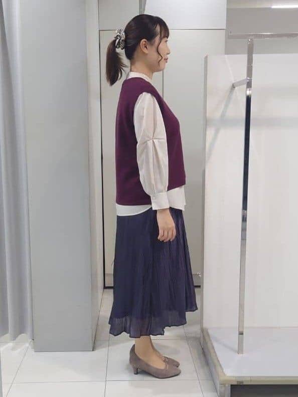 AZUSAさんの「Reflect｜【さらっと一枚で決まる／重ね着にもおすすめ◎】タックスリーブシャツブラウス」を使ったコーディネート