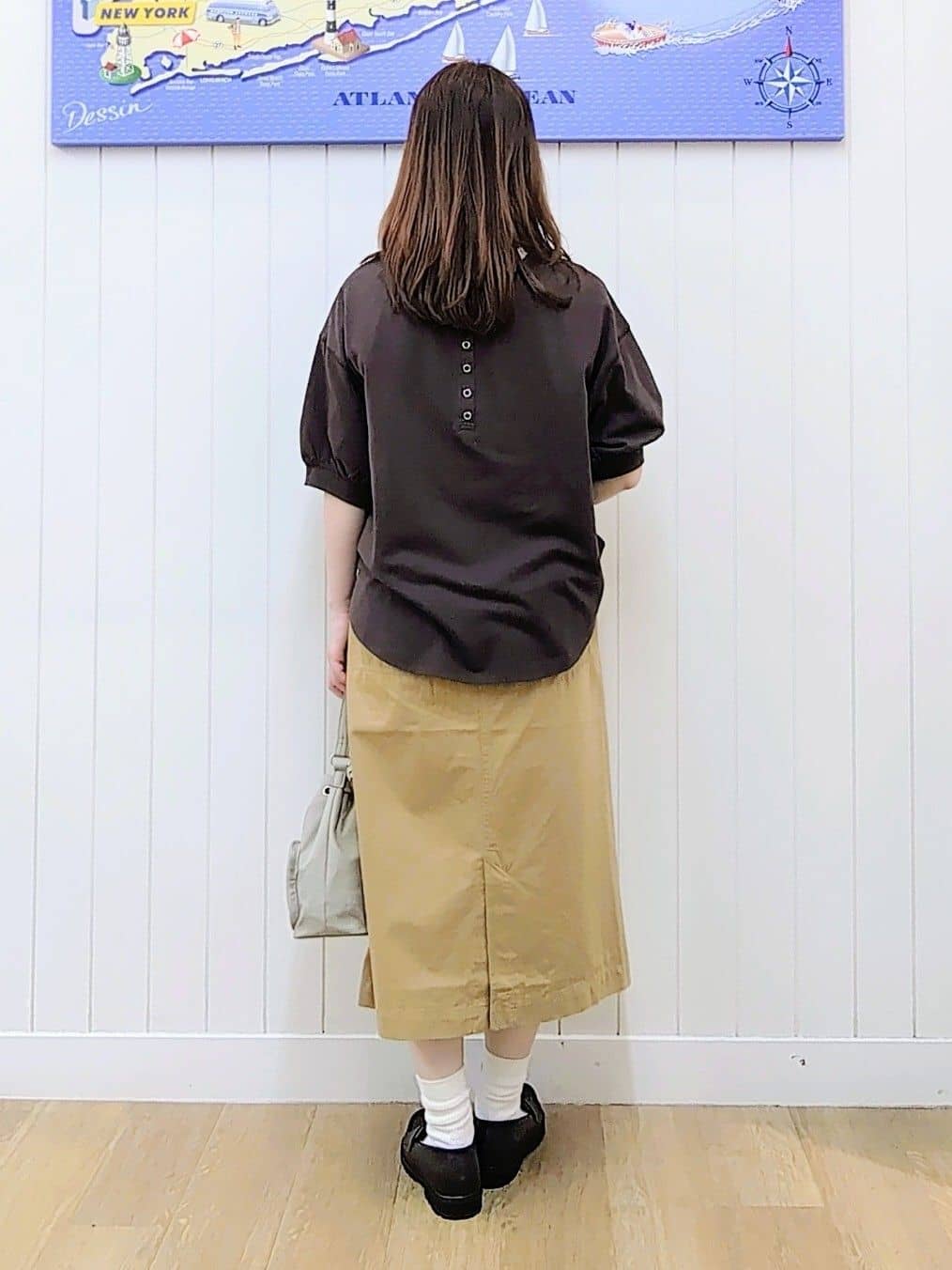 itoさんの「Dessin｜【360度可愛い/前後2WAY/洗える】ライトコットンヘンリーカットソー」を使ったコーディネート