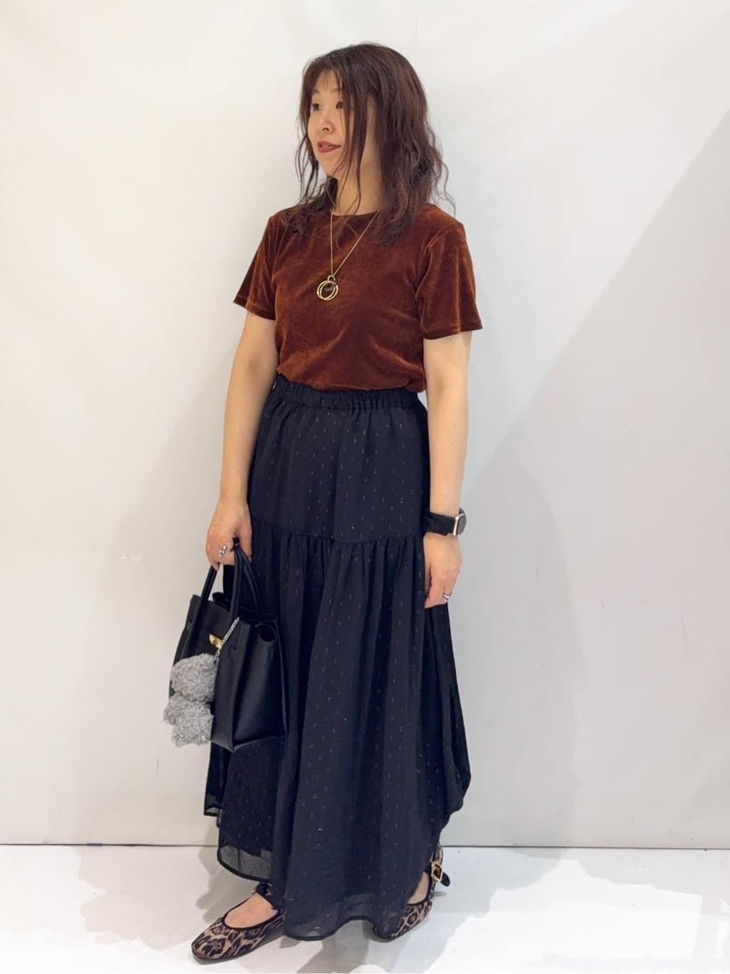 nakkoさんの「OPAQUE.CLIP｜フロッキーチュールTシャツ【洗濯機洗い可】」を使ったコーディネート