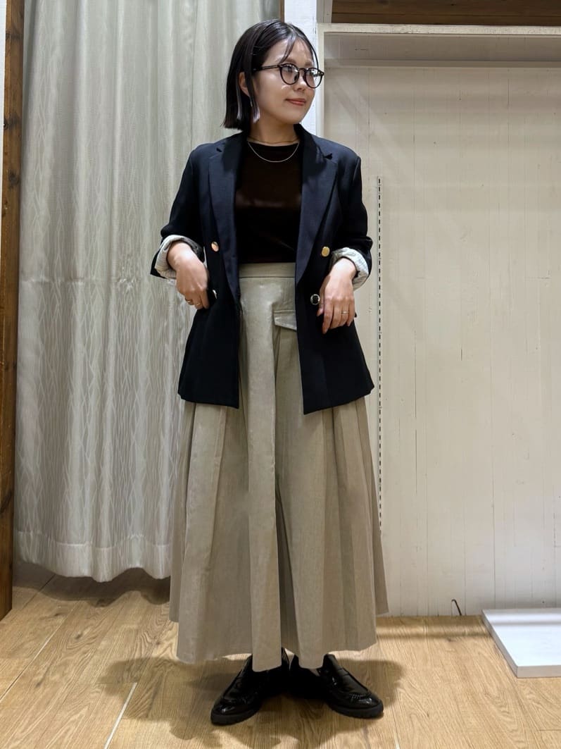 chさんの「THE SHOP TK｜【今羽織るなら】ダブルブレストジャケット【セットアップ可/洗える】」を使ったコーディネート