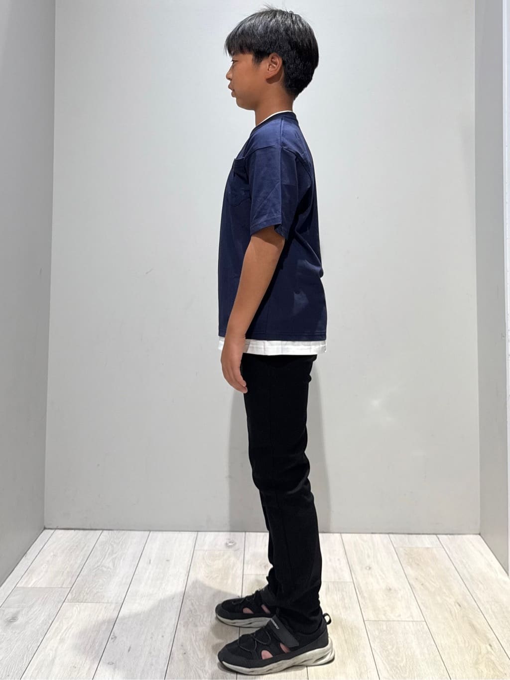 kuboさんの「THE SHOP TK｜【110－160】レイヤード風半袖Tシャツ/洗濯機OK」を使ったコーディネート