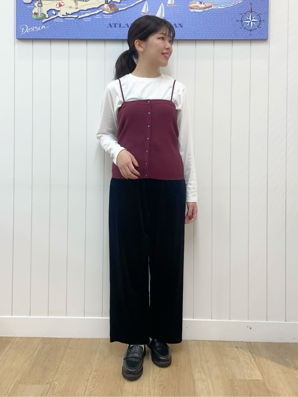Mayaさんの「Dessin｜【2点セット・洗える】2WAYカーディガン＆キャミソールアンサンブル」を使ったコーディネート