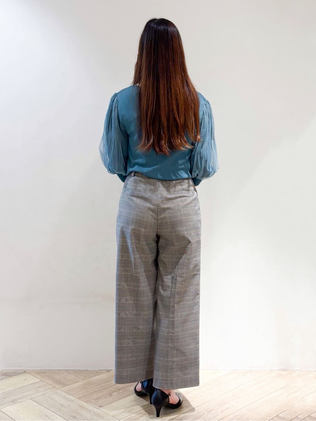 sayaさんの「index｜《5色展開》マジョリカプリーツスリーブニット【洗濯機洗い可】」を使ったコーディネート