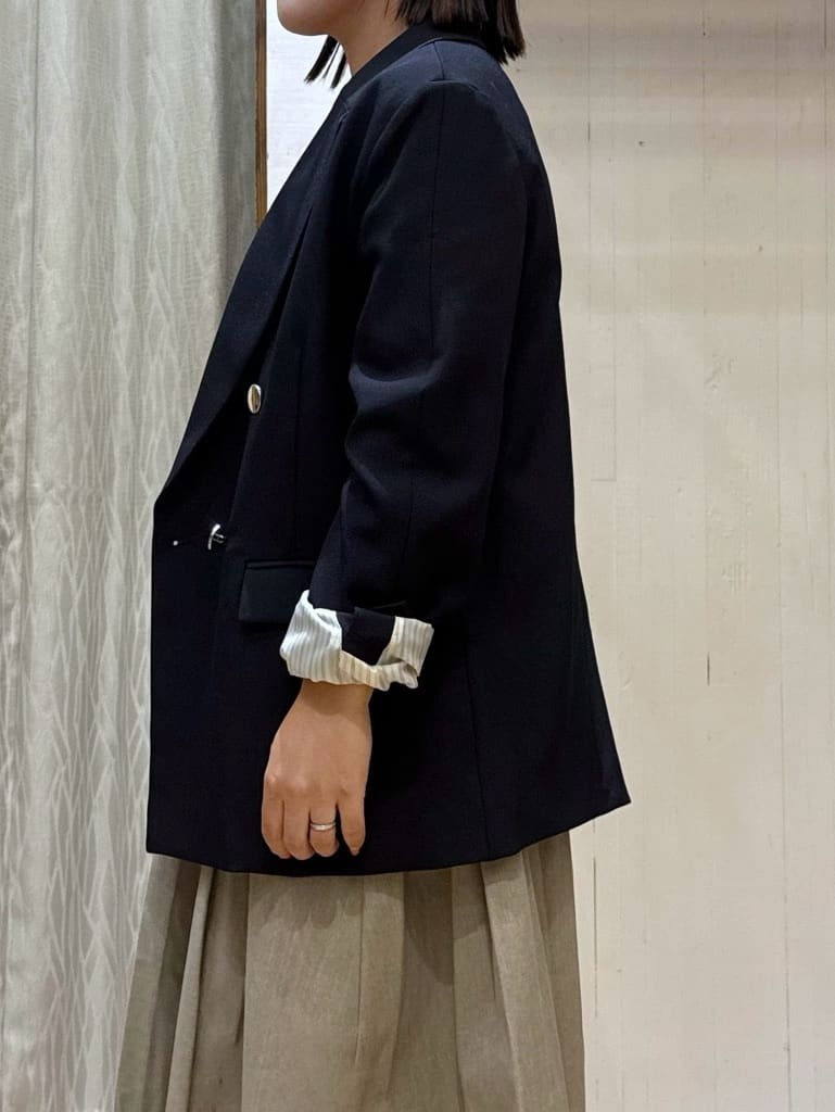 chさんの「THE SHOP TK｜【今羽織るなら】ダブルブレストジャケット【セットアップ可/洗える】」を使ったコーディネート