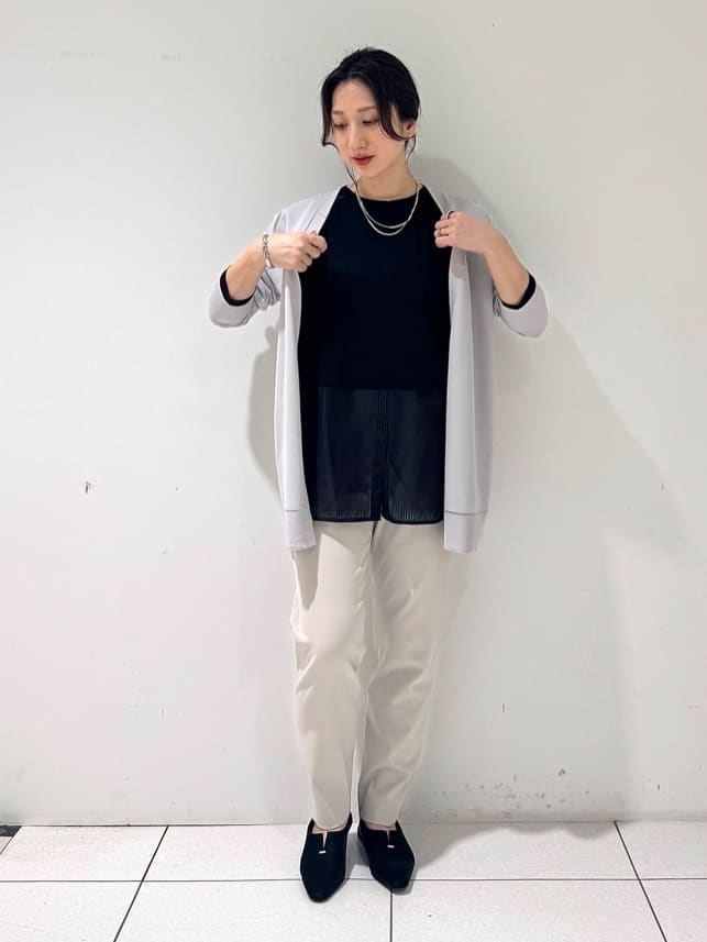 そんさんの「INDIVI｜【コットン】シャツ切り替えカットソー」を使ったコーディネート