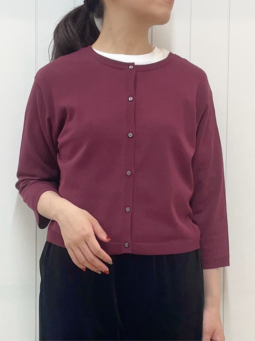 Mayaさんの「Dessin｜【2点セット・洗える】2WAYカーディガン＆キャミソールアンサンブル」を使ったコーディネート