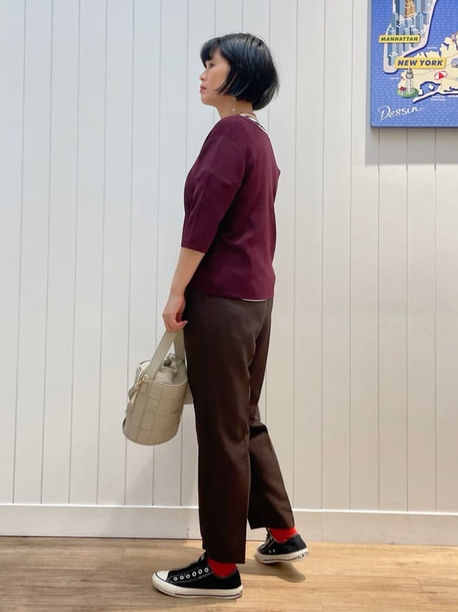 mikaさんの「Dessin｜【UVカット/洗える】2WAY五分袖カーディガン」を使ったコーディネート