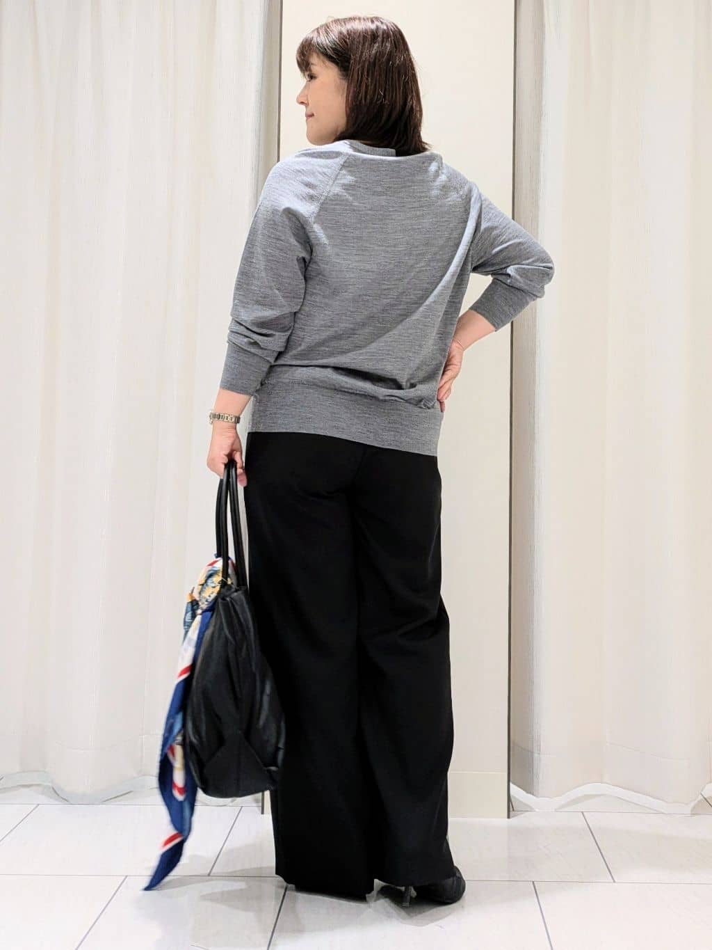 Onumaさんの「UNTITLED｜【アンサンブル可/六分袖/洗える】ウールシルクニット」を使ったコーディネート
