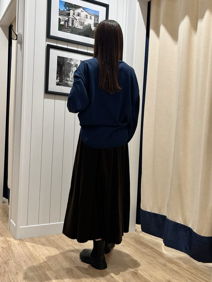 mihoさんの「Dessin｜【360度可愛い・洗える】バックヘンリーカットソー」を使ったコーディネート