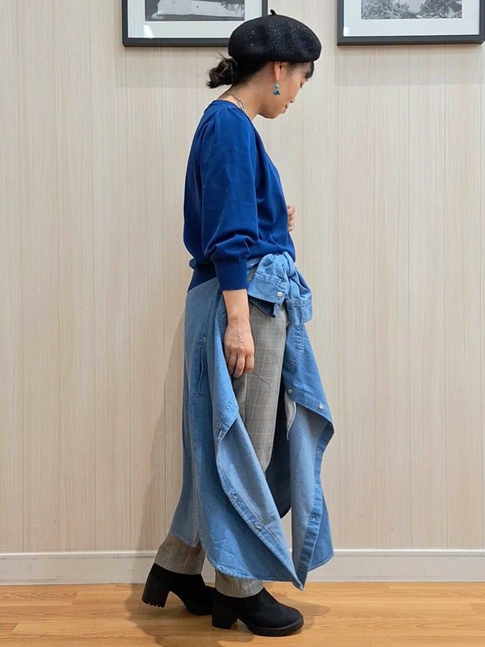 Saoさんの「SHOO･LA･RUE｜【高レビュー/SS-LL/美脚シルエット】すっきりきれい見え テーパードパンツ」を使ったコーディネート