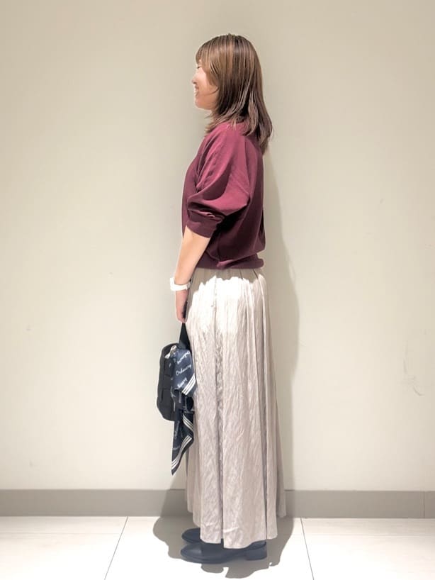 Liriさんの「Dessin｜【洗える】後ろボタンニットプルオーバー七分袖」を使ったコーディネート