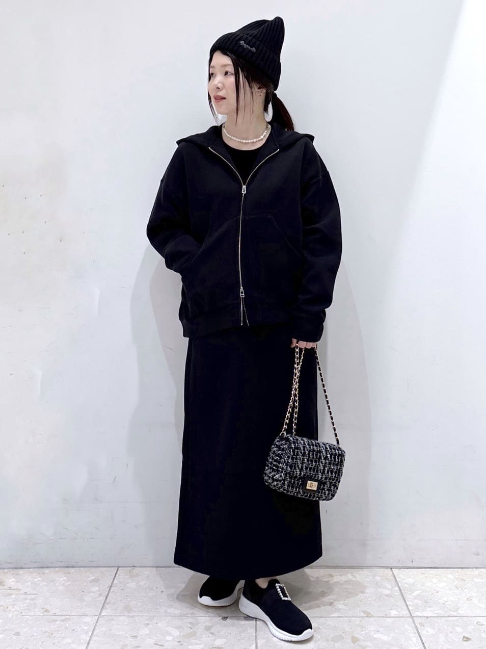 mameさんの「OPAQUE.CLIP｜フロッキーチュールTシャツ【洗濯機洗い可】」を使ったコーディネート