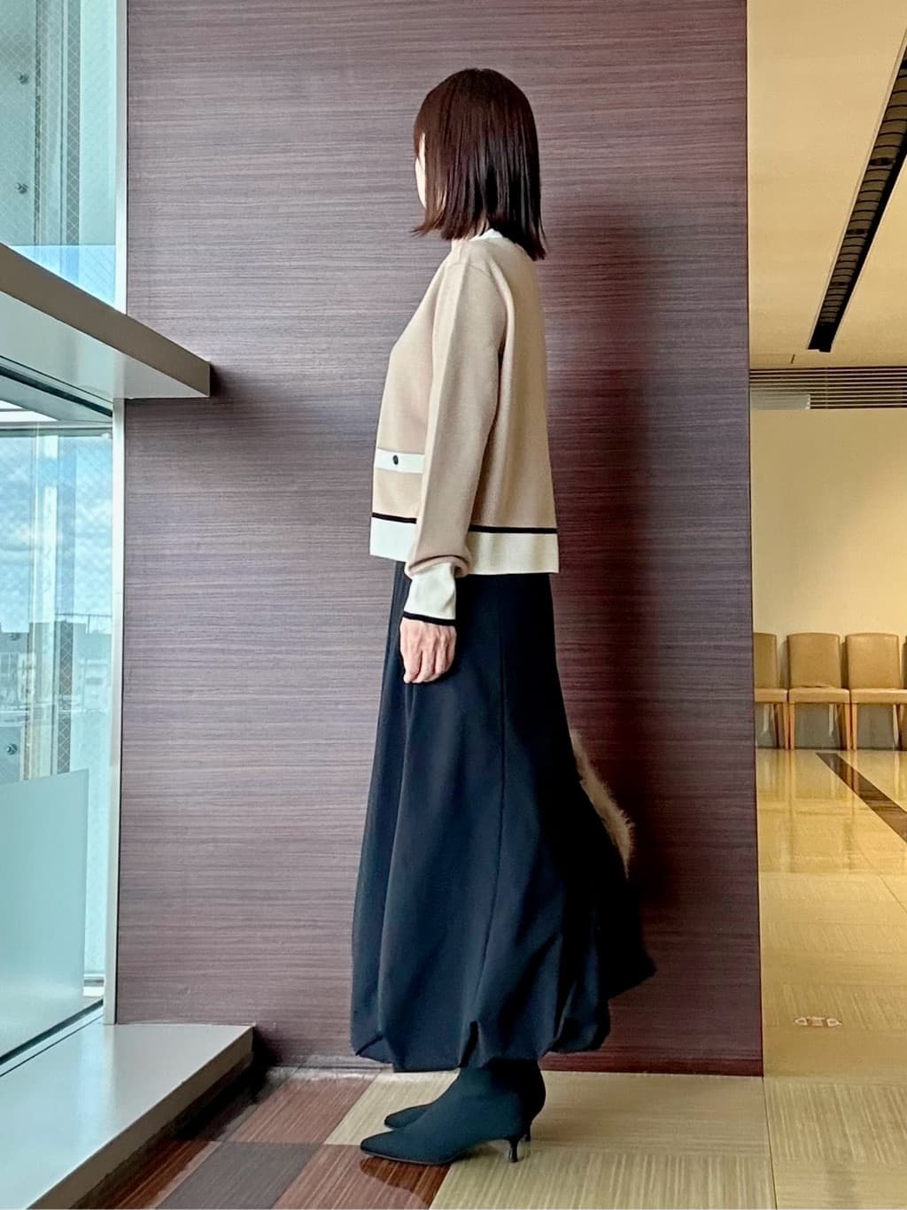 anaさんの「UNTITLED｜【アンサンブル可/ジャケット風】ウールミラノリブカーディガン」を使ったコーディネート