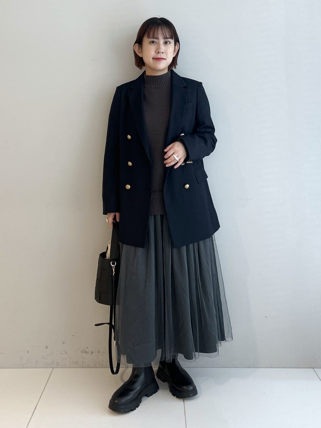 Hirokaさんの「Dessin｜【洗える】ニットチュールドッキングワンピース」を使ったコーディネート