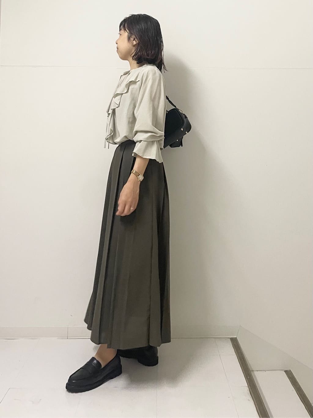 ISOさんの「Dessin｜【洗える】ボックスプリーツスカート」を使ったコーディネート