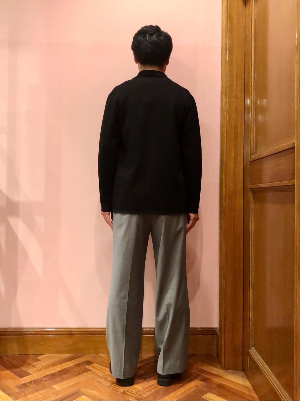 OKJさんの「DRESSTERIOR｜ダブルブレスト ニットジャケット」を使ったコーディネート