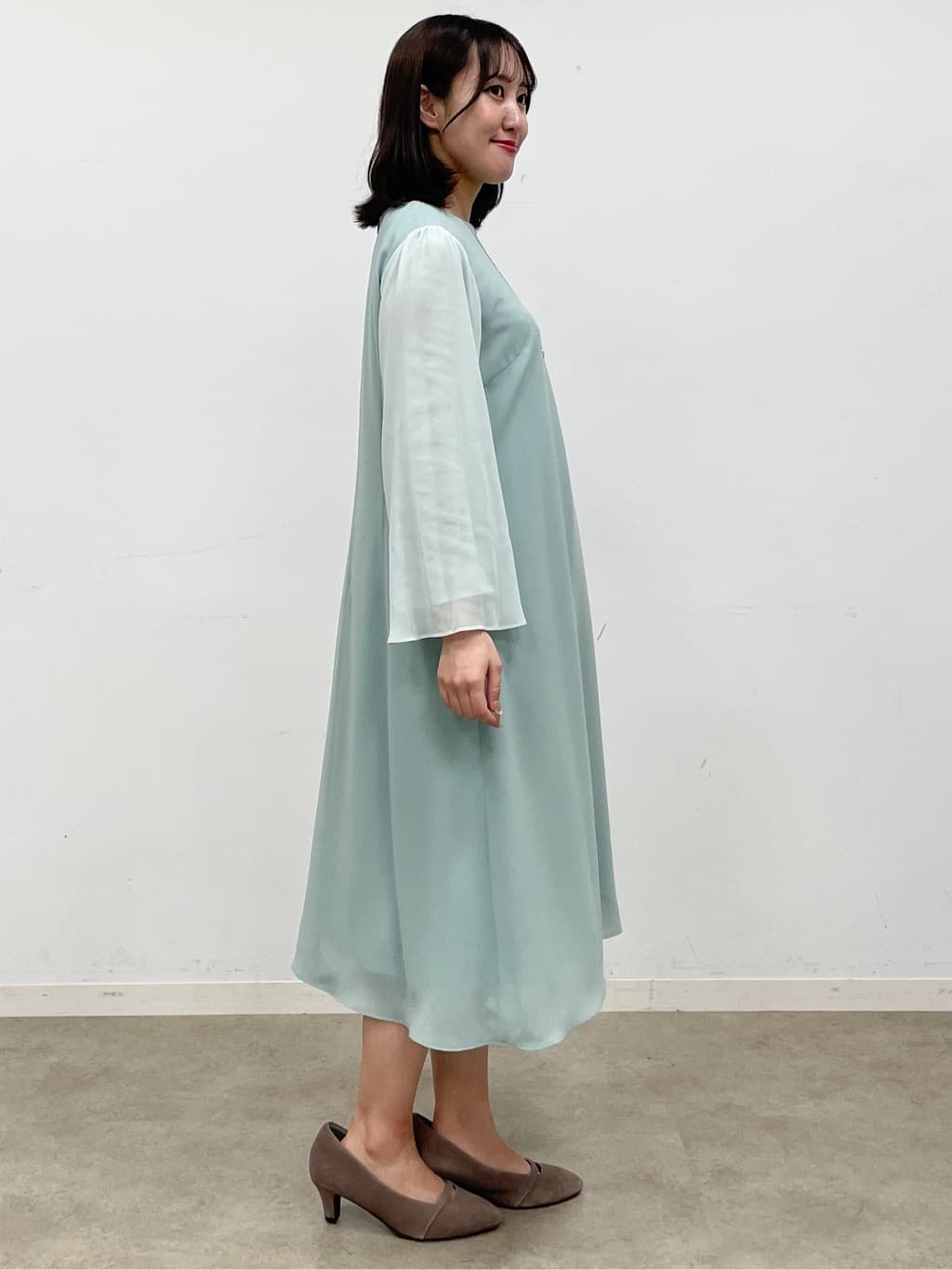 yukariさんの「Reflect｜【SS-4Lサイズ／付属リボン】スリーブデザインジョーゼットワンピース」を使ったコーディネート