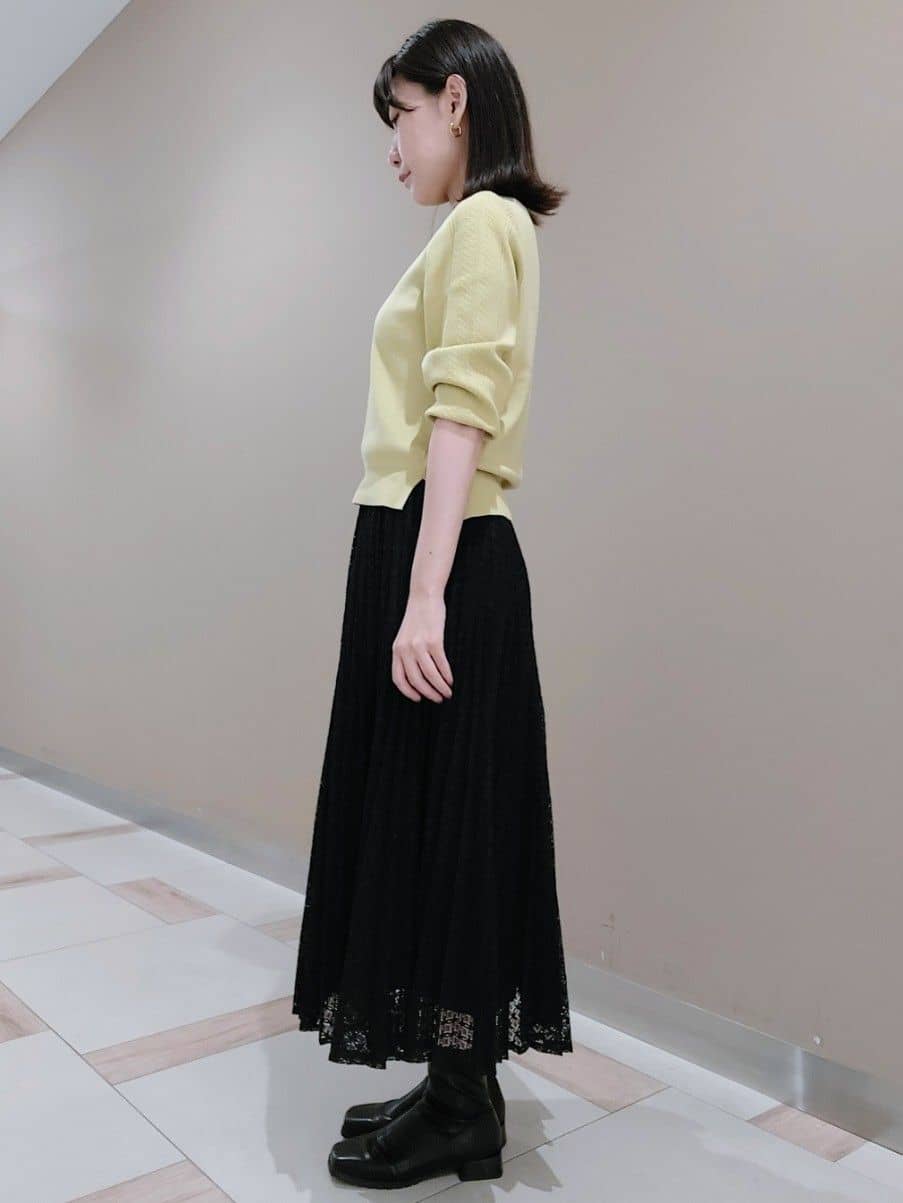 saiさんの「Reflect｜【イージーケア】サークルダイヤ柄レースプリーツスカート」を使ったコーディネート