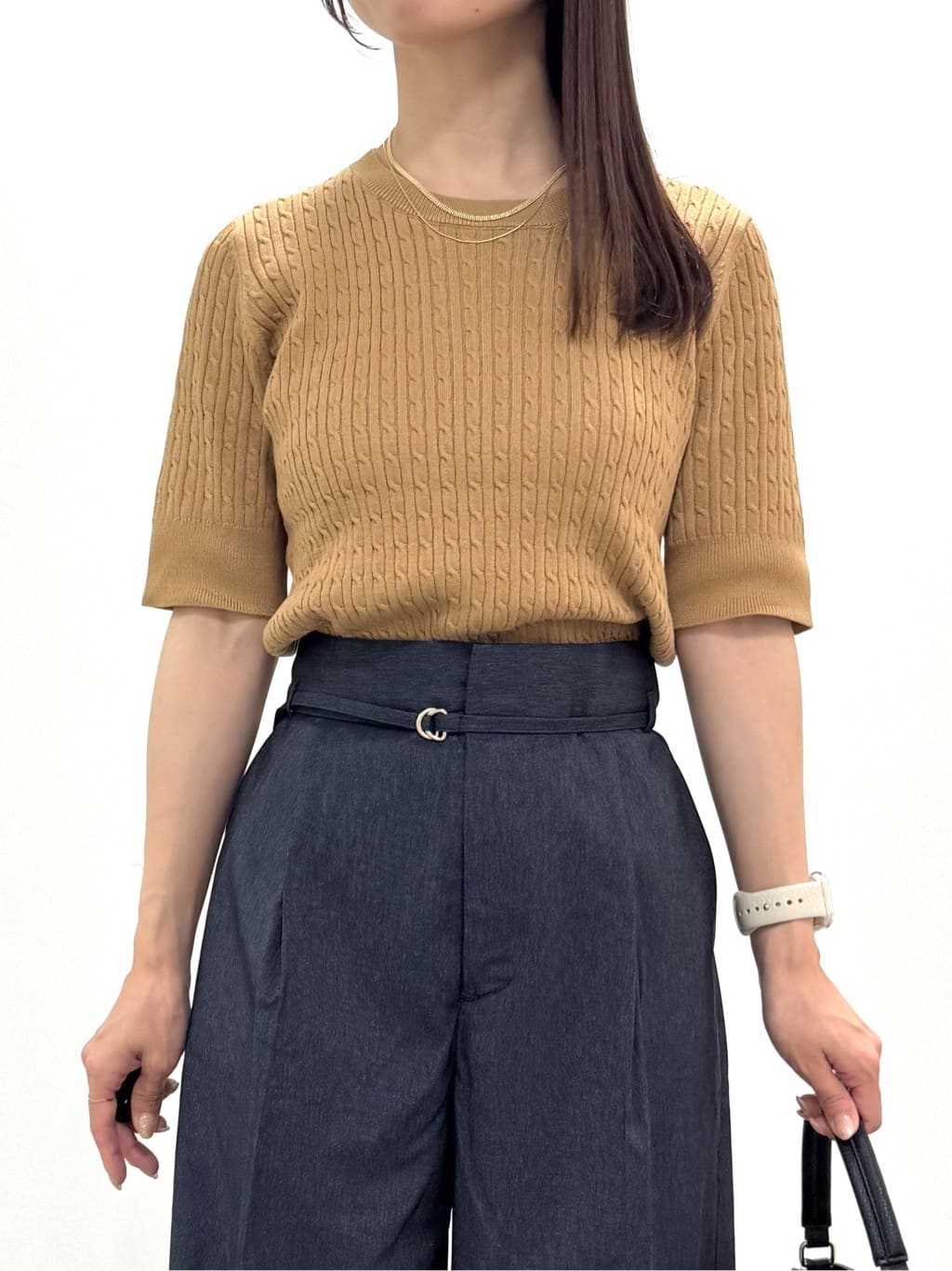 kozuさんの「index｜ベルト付きストレッチワイドパンツ【洗濯機洗い可】」を使ったコーディネート
