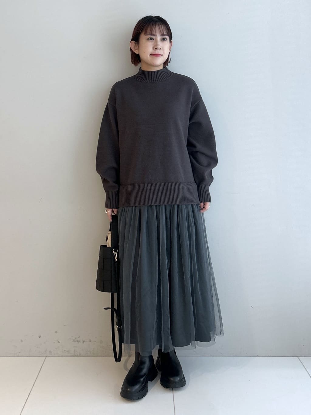 Hirokaさんの「Dessin｜【洗える】ニットチュールドッキングワンピース」を使ったコーディネート