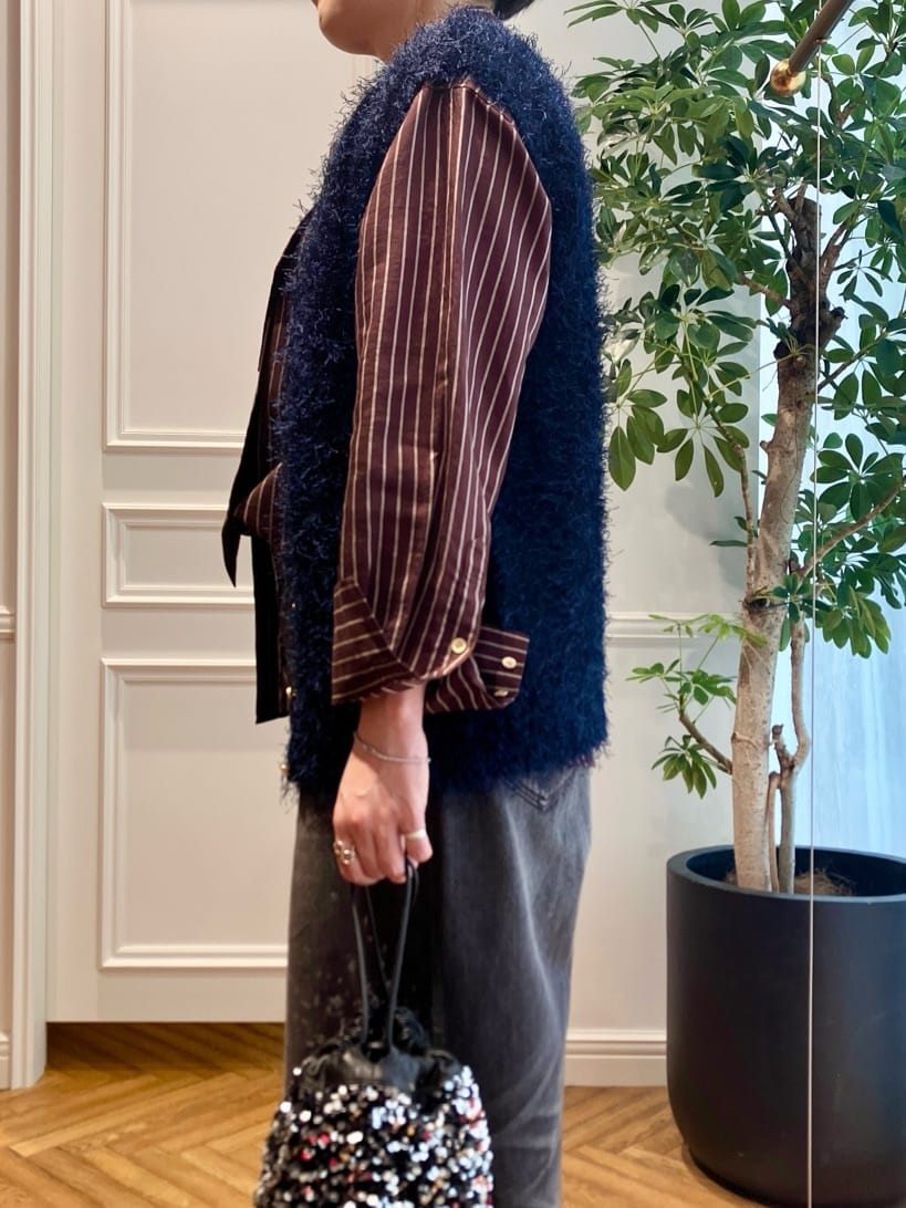 konominさんの「DRESSTERIOR｜ヴィンテージ加工ワイドデニムパンツ」を使ったコーディネート