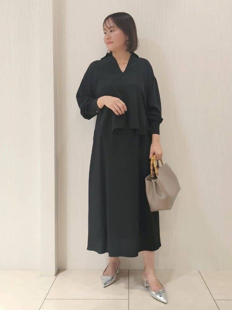 naokoさんの「UNTITLED｜【セットアップ可/スキッパー/ゆったり】リラクパウダーシャツ」を使ったコーディネート