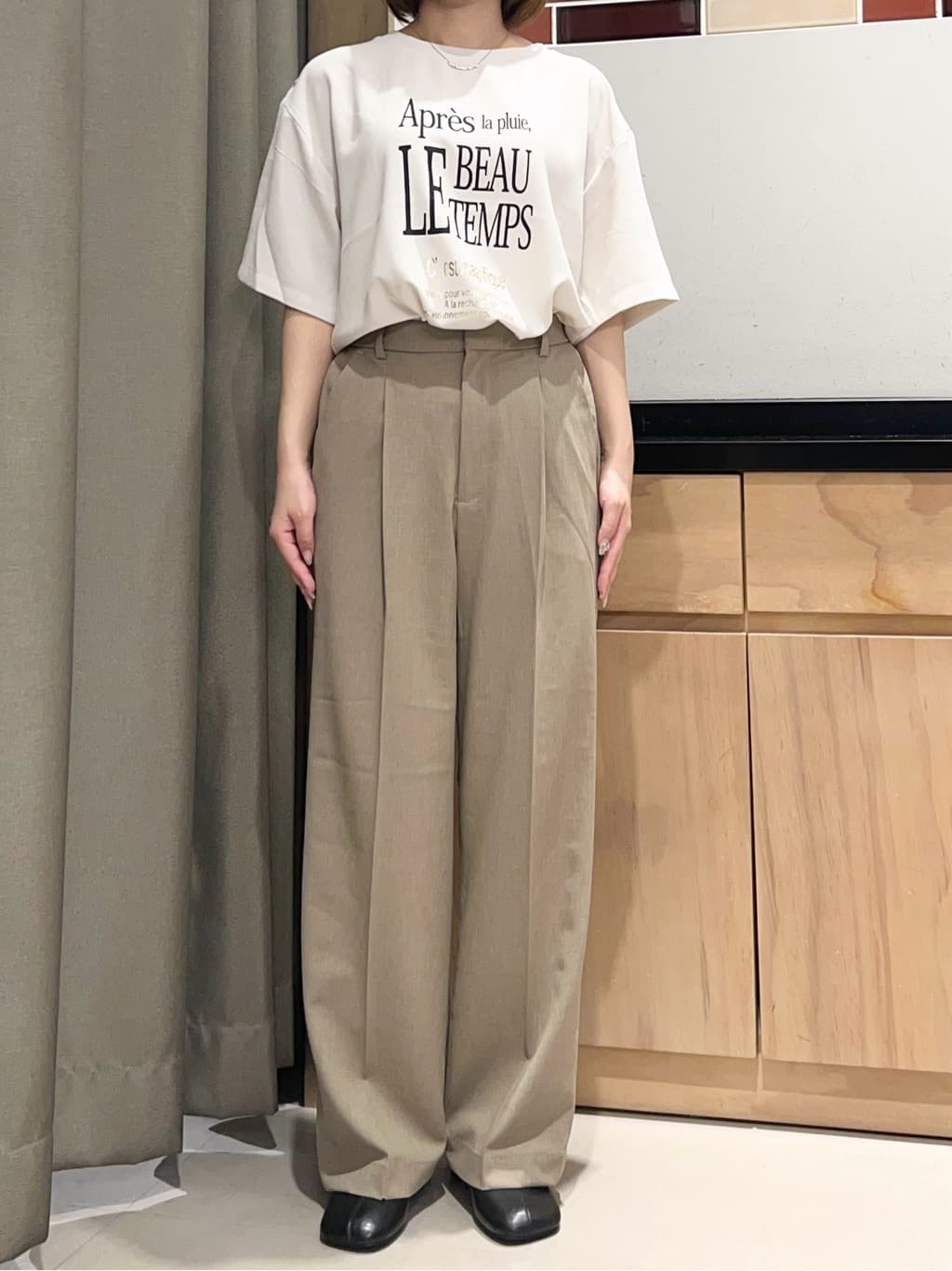 かのさんの「THE SHOP TK｜ドルマン半袖ジャケット【洗える】」を使ったコーディネート