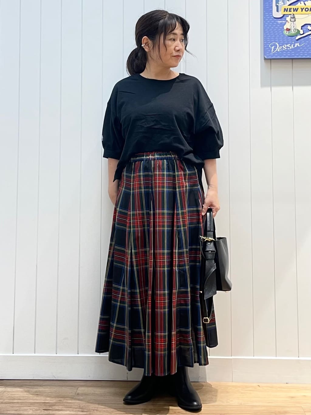 msatoさんの「Dessin｜【360度可愛い/前後2WAY/洗える】ライトコットンヘンリーカットソー」を使ったコーディネート