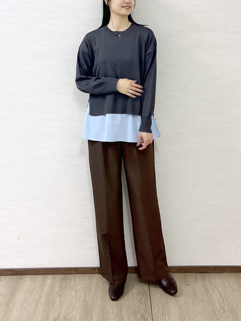sachikoさんの「OPAQUE.CLIP｜《ツインセット》リラクシーサイドスリットニット&times;ドッキングタンク【洗濯機洗い可】」を使ったコーディネート