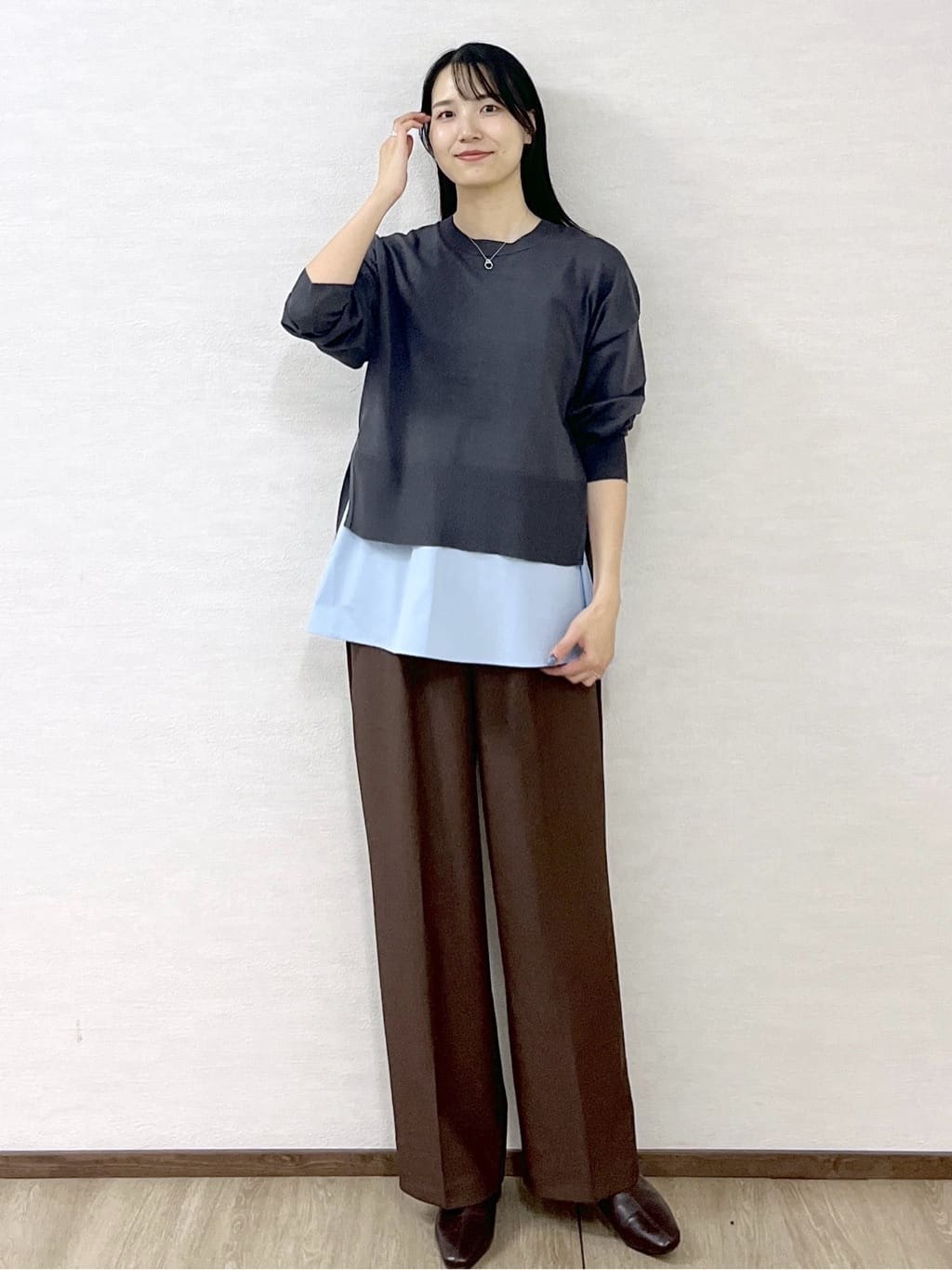 sachikoさんの「OPAQUE.CLIP｜《ツインセット》リラクシーサイドスリットニット&times;ドッキングタンク【洗濯機洗い可】」を使ったコーディネート
