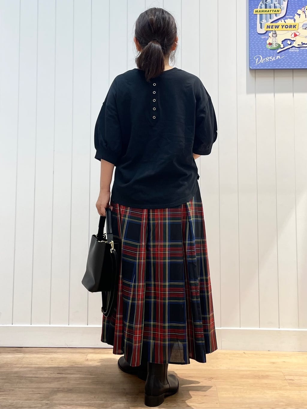 msatoさんの「Dessin｜【360度可愛い/前後2WAY/洗える】ライトコットンヘンリーカットソー」を使ったコーディネート