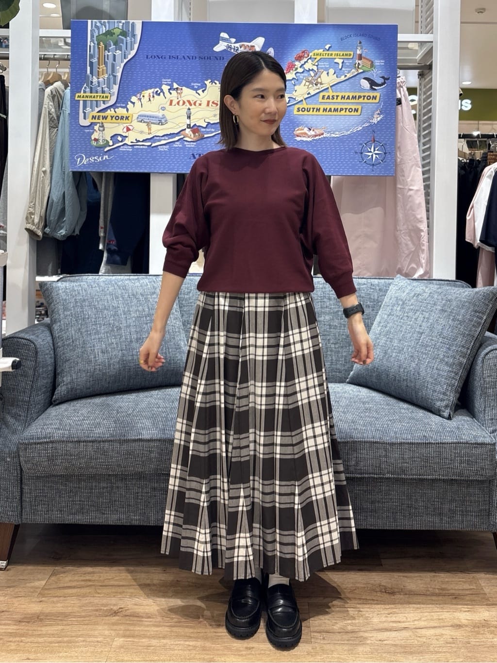 risaさんの「Dessin｜【洗える】後ろボタンニットプルオーバー七分袖」を使ったコーディネート