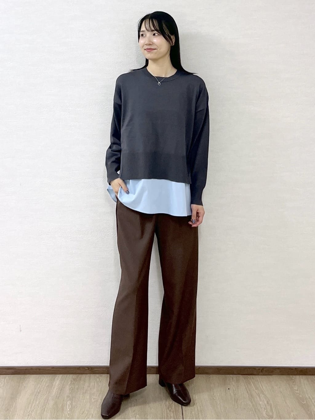 sachikoさんの「OPAQUE.CLIP｜《ツインセット》リラクシーサイドスリットニット&times;ドッキングタンク【洗濯機洗い可】」を使ったコーディネート