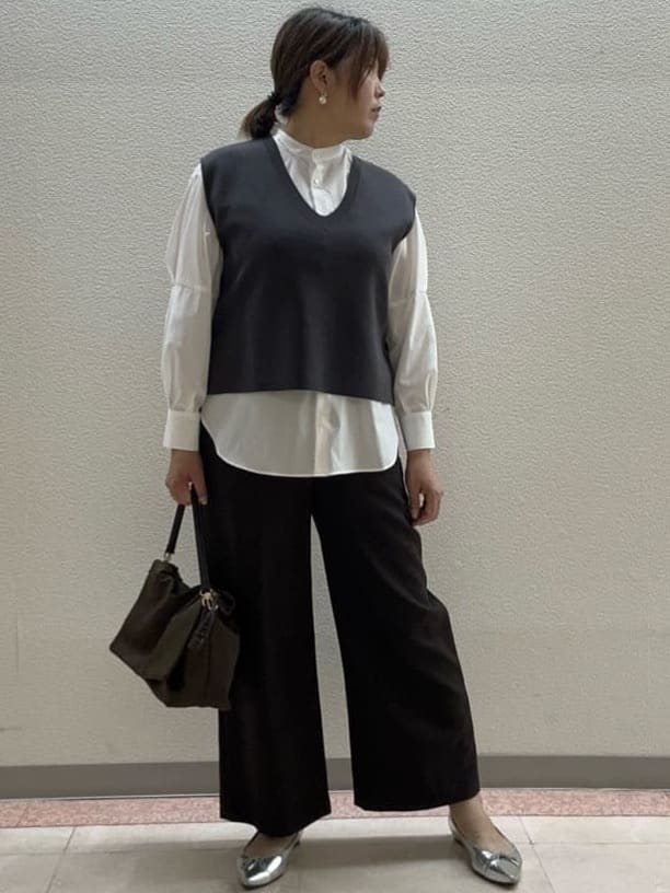 chinatsuさんの「Reflect｜【すっきりシルエット】ワイドクロップドパンツ」を使ったコーディネート