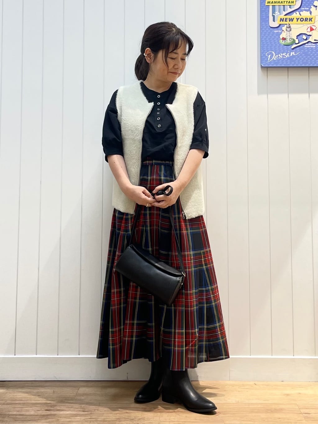 msatoさんの「Dessin｜【360度可愛い/前後2WAY/洗える】ライトコットンヘンリーカットソー」を使ったコーディネート