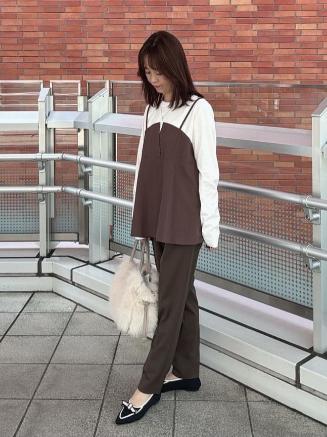 makiさんの「UNTITLED｜【洗える/ゆったりシルエット】ビスチェドッキング　プルオーバー」を使ったコーディネート