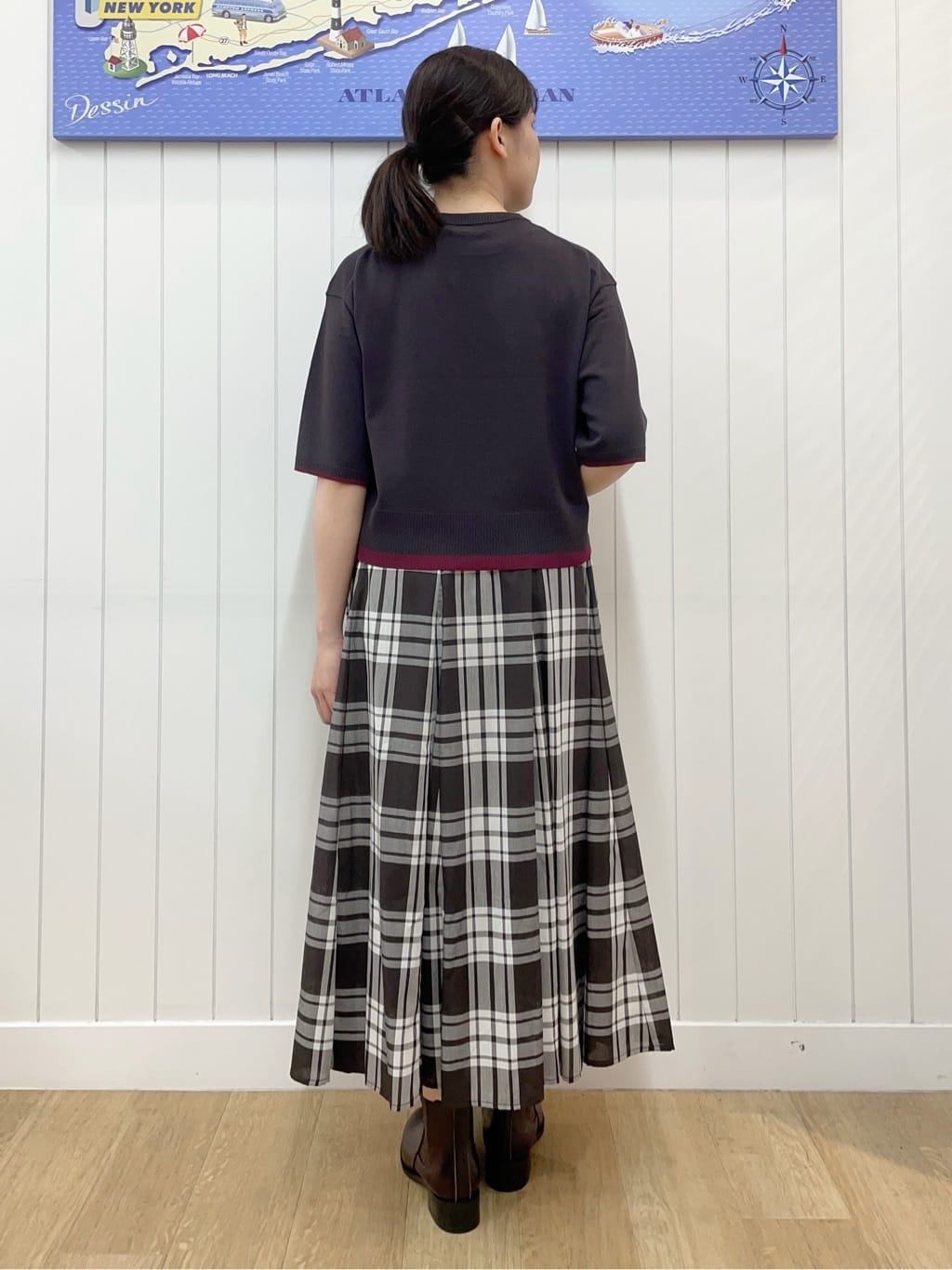 Mayaさんの「Dessin｜【洗える】バイカラーショート丈ニット」を使ったコーディネート
