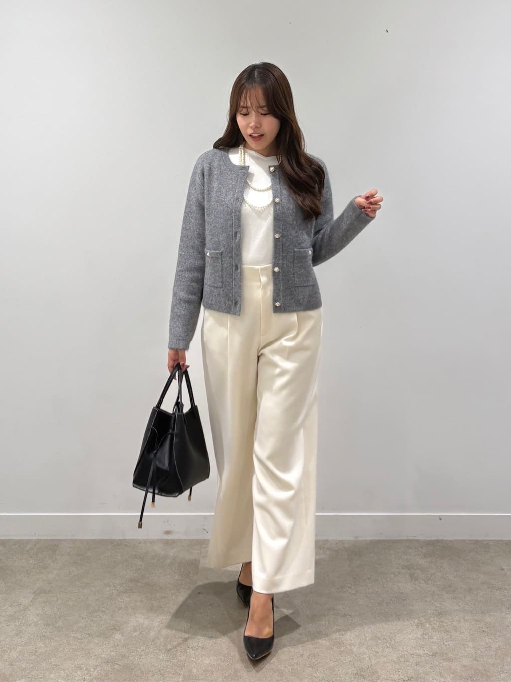 MISAKIさんの「COUP DE CHANCE｜【手洗い可】ジャケット風カーディガン」を使ったコーディネート