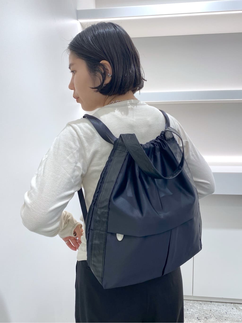 Uさんの「HIROKO HAYASHI｜LUINI SATINE（ルイーニ サティーネ）2wayナップサック」を使ったコーディネート