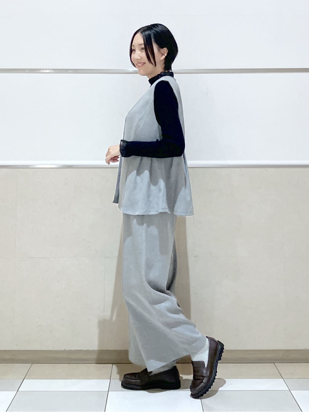 eriko さんの「Dessin｜【洗える】オーガンジーフリルニット」を使ったコーディネート