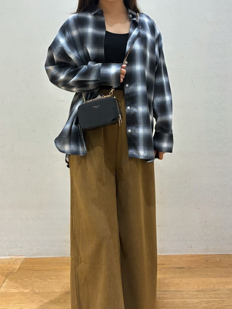 kurumiさんの「OPAQUE.CLIP｜オンブレチェックシャツ【洗濯機洗い可】」を使ったコーディネート