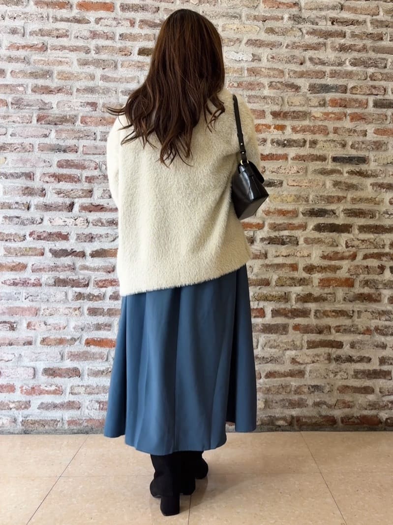 tokiさんの「THE SHOP TK｜【春まで着られる】フィット＆フレア長袖ワンピース」を使ったコーディネート