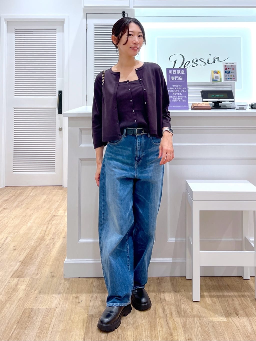canaさんの「Dessin｜【洗える】デニムカーブパンツ」を使ったコーディネート