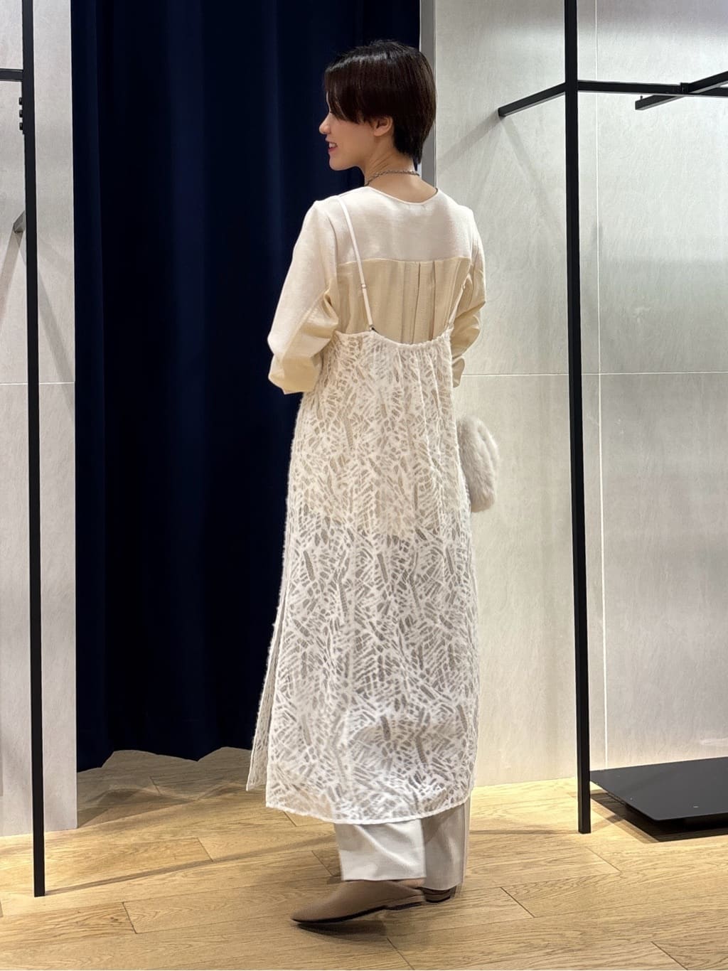 kanaeさんの「INDIVI｜【レイヤード◎】レースキャミドレス」を使ったコーディネート