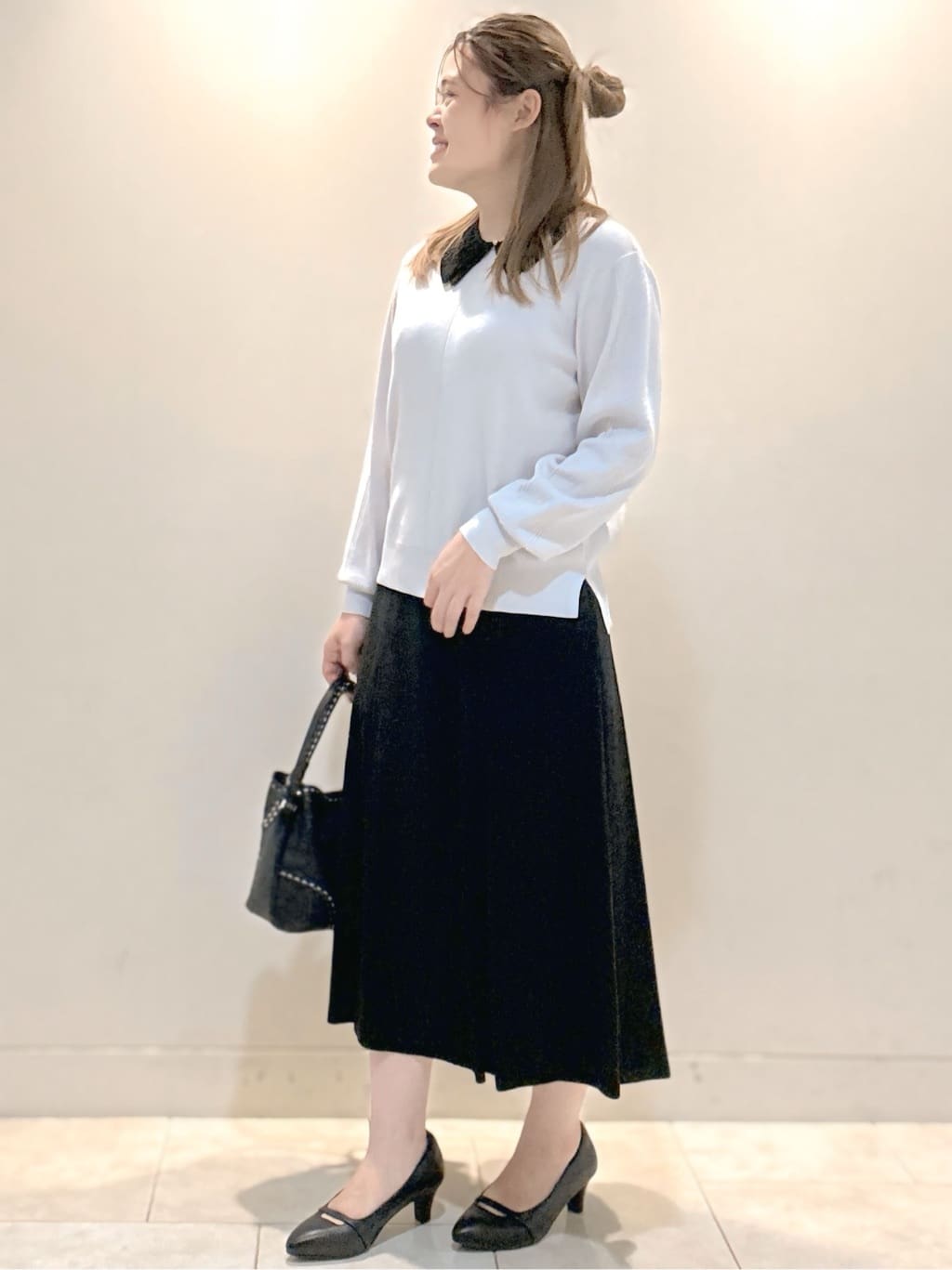 S&auml;K&iuml;さんの「Reflect｜【コーディネートのポイントに◎】パール調ボタン&times;レース付け衿」を使ったコーディネート