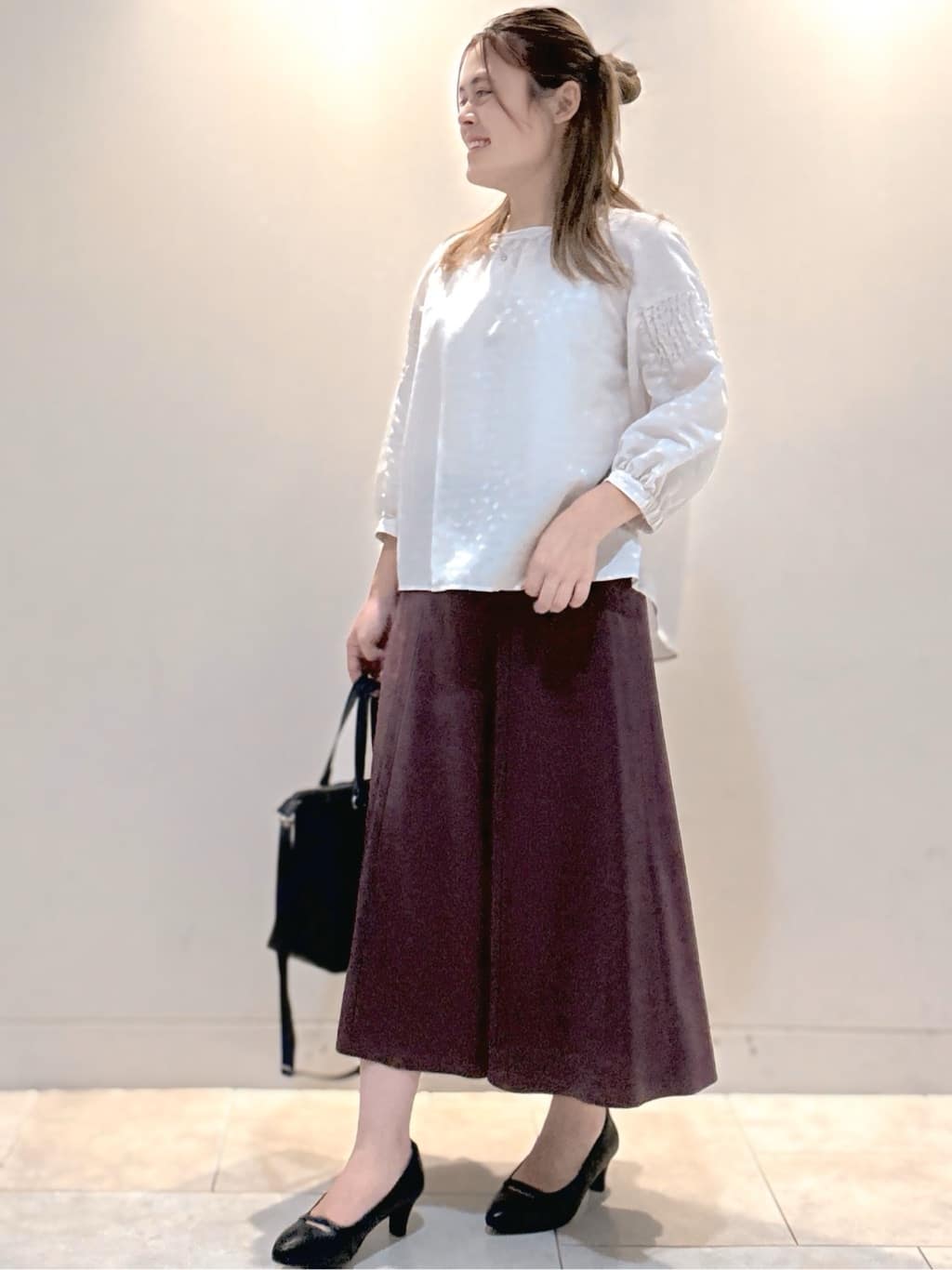 S&auml;K&iuml;さんの「Reflect｜【一枚で着映える◎】レオパード風ジャカードブラウス」を使ったコーディネート
