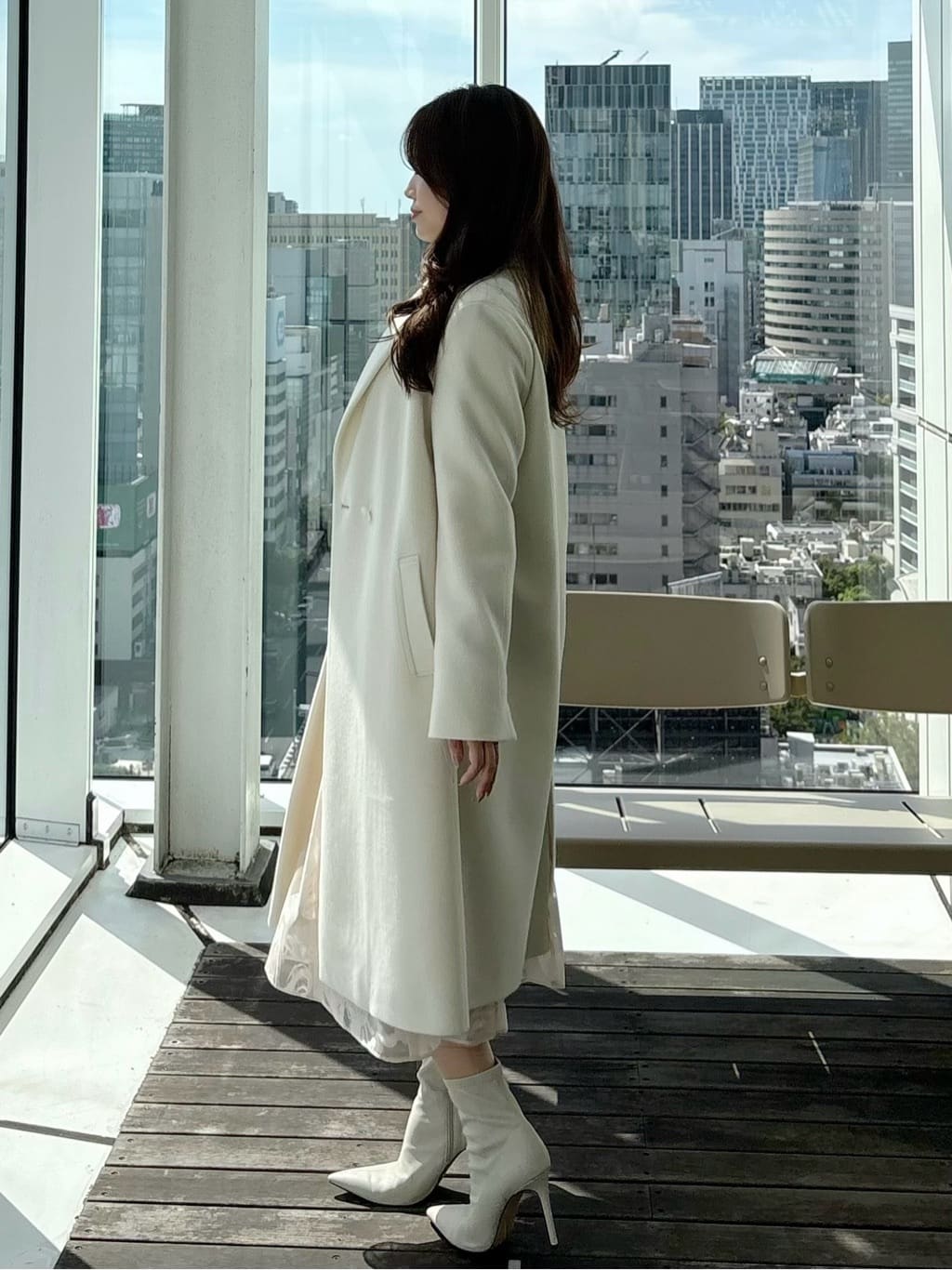 MISAKIさんの「COUP DE CHANCE｜【日本製】チェスター風コート」を使ったコーディネート
