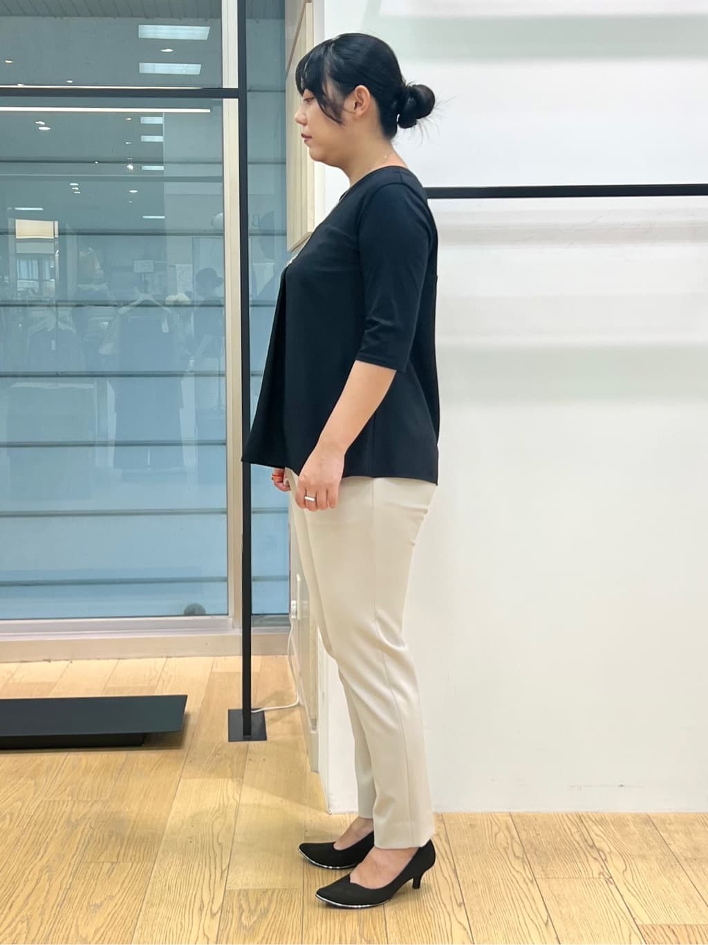 shimaさんの「INDIVI｜【軽く羽織れる！】ダブルジャケット」を使ったコーディネート