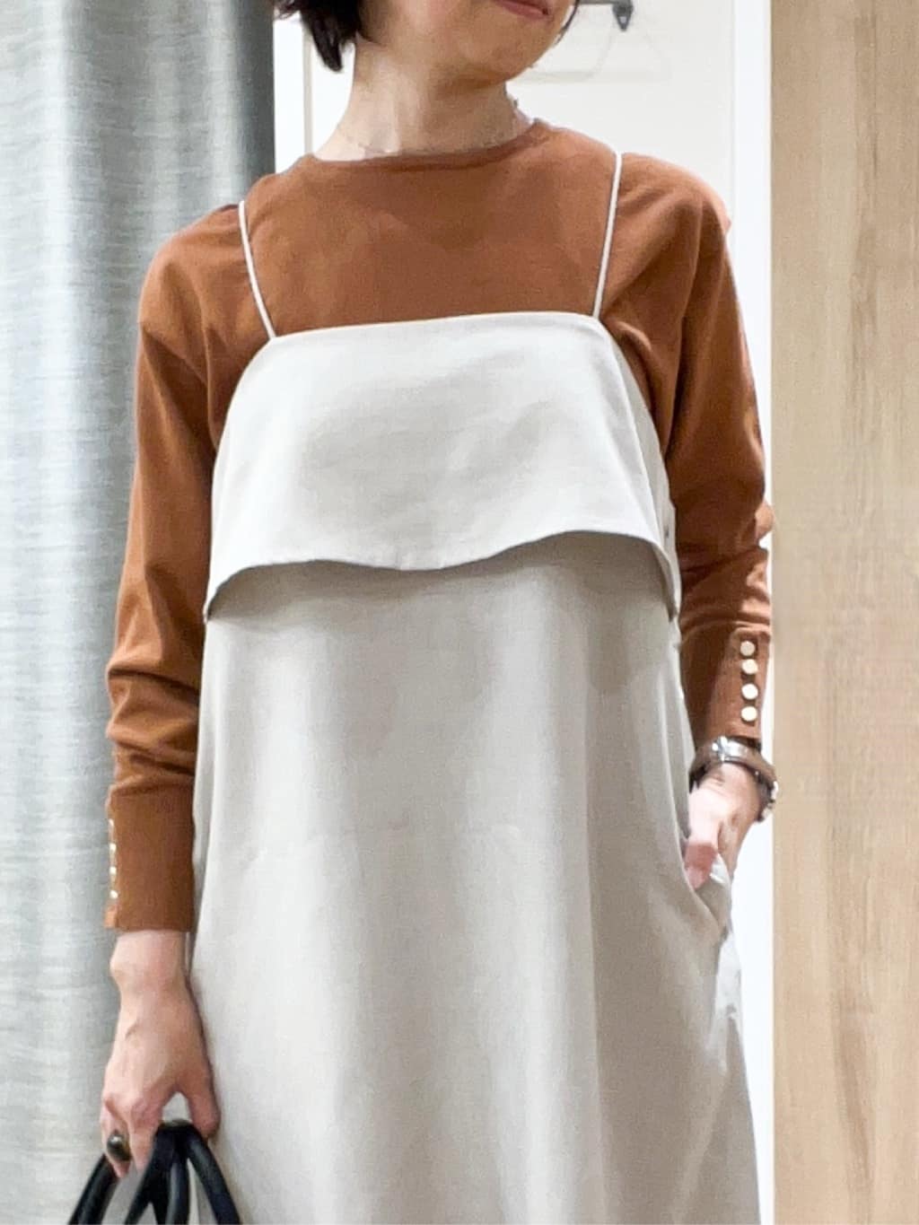 ヨッコさんの「grove｜【カセット服】洗えるAラインキャミワンピース」を使ったコーディネート